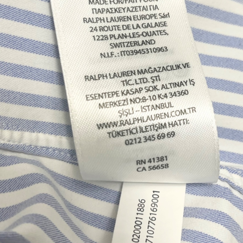 Ralph Lauren Slim Fit Performance Button Down | Size:Medium | Color: Pale Blue - Picture 6 of 9